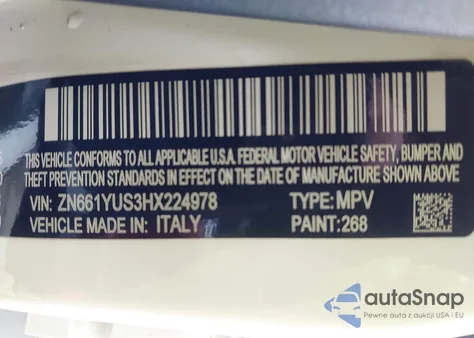 2017 Maserati Levante S Sport from USA, damaged, VIN ZN661YUS3HX224978